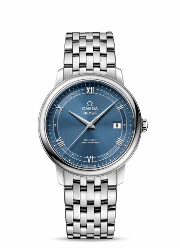 Omega De Ville Prestige Co-Axial 39.5 Stainless Steel / Vintage Blue / Bracelet 424.10.40.20.03.002 (42410402003002)